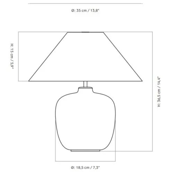 White/ Cream minimalist Table Lamp by Audo Copenhagen - Picture 5 of 7